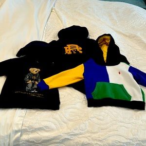 Lot of 3 size 5 Ralph Lauren Polo boys sweatshirts